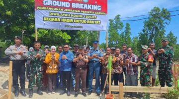 Peletakan Batu Pertama Jembatan Perintis Garuda Dimulai