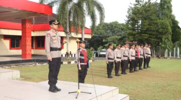 Pimpin Apel Pagi, Kapolres Banyuasin Tekankan Disiplin dan Kesiapan Personel
