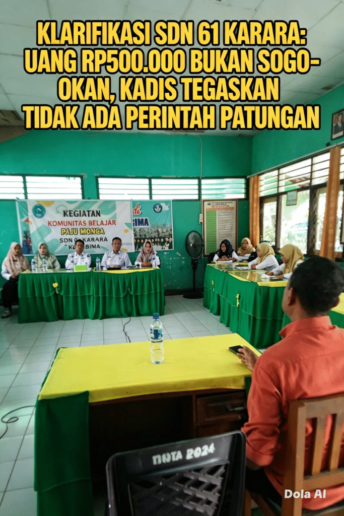 Klarifikasi dan Musyawarah Di Aula Rapat SDN 61 Kota Bima