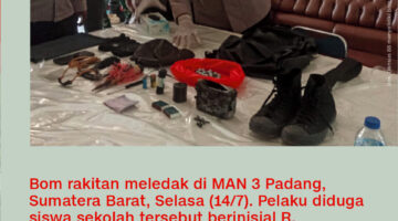 Bom Rakitan Meledak di MAN 3 Padang, Densus 88 dan Polda Sumbar Dalami Motif Pelaku