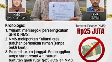 NASIB IRONIS IBU YULIANTI: KORBAN PERSELINGKUHAN MALAH DILAPORKAN DAN DIMINTA UANG RUGI RP25 JUTA