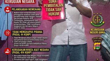 PERNYATAAN SIKAP SEKJEN BAPEKA-NTB ADIM: PEMBATALAN OLEH KEPALA PBJ TIDAK SAH SECARA HUKUM, TIDAK MENGHAPUS TANGGUNG JAWAB DAN KERUGIAN NEGARA