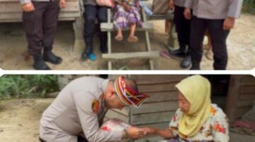 Perkuat Kepedulian Sosial, Kapolsek Kuantan Mudik AKP Anra Nosa Pimpin Giat Jumat Berkah bagi Lansia di Desa Petapahan
